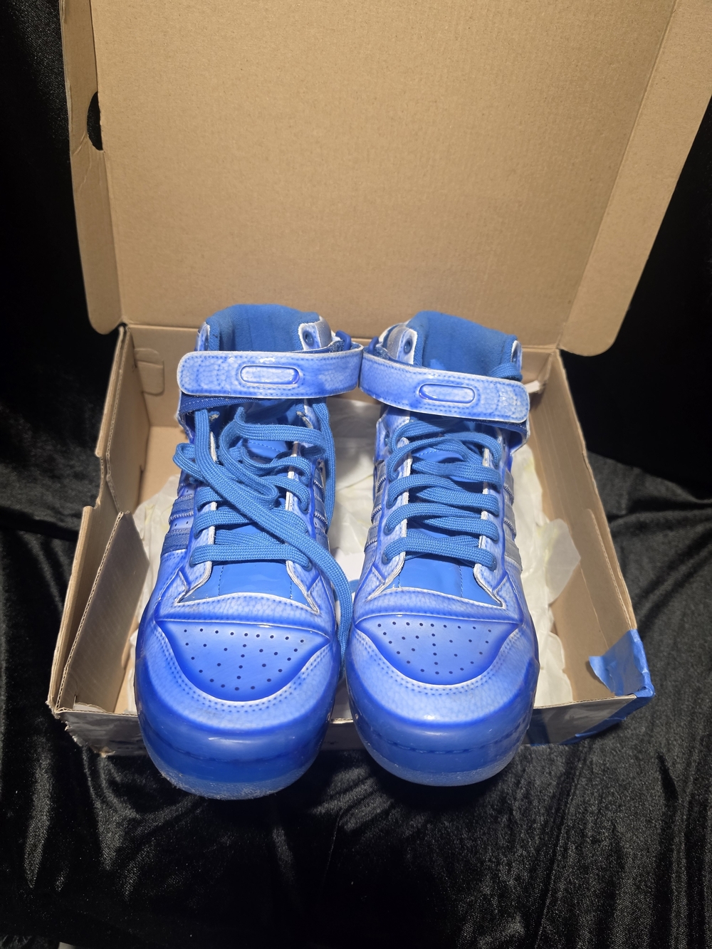 adidas Forum Hi Jeremy Scott Dipped Blue G54995 - 8.5 M / 9.5 W - NEW With Box - Picture 3 of 13